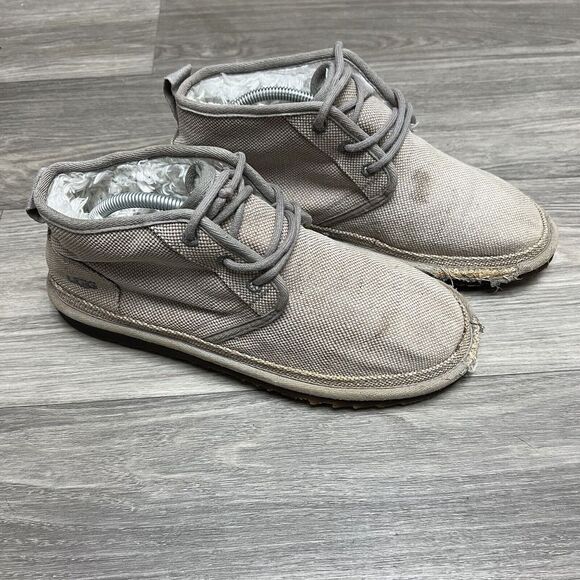 Ugg Neumel Natural Lace-Up Chukka‎ Boots 1117613 Gray Tan Men's Size 10 Granola - Picture 1 of 7